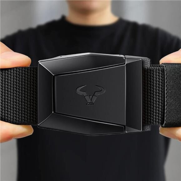 Men Tactical Belt‎ Stretch Nylon Web Gift Belt 1.5"-Hiking Rigger Quick Release - Picture 2 of 7